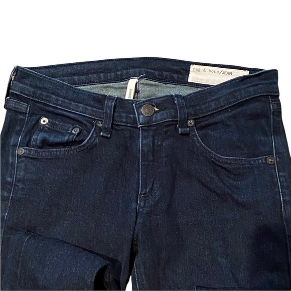 Rag & Bone Olive Harrow Dark Indigo Blue Skinny Jeans Size 26 - Picture 4 of 8